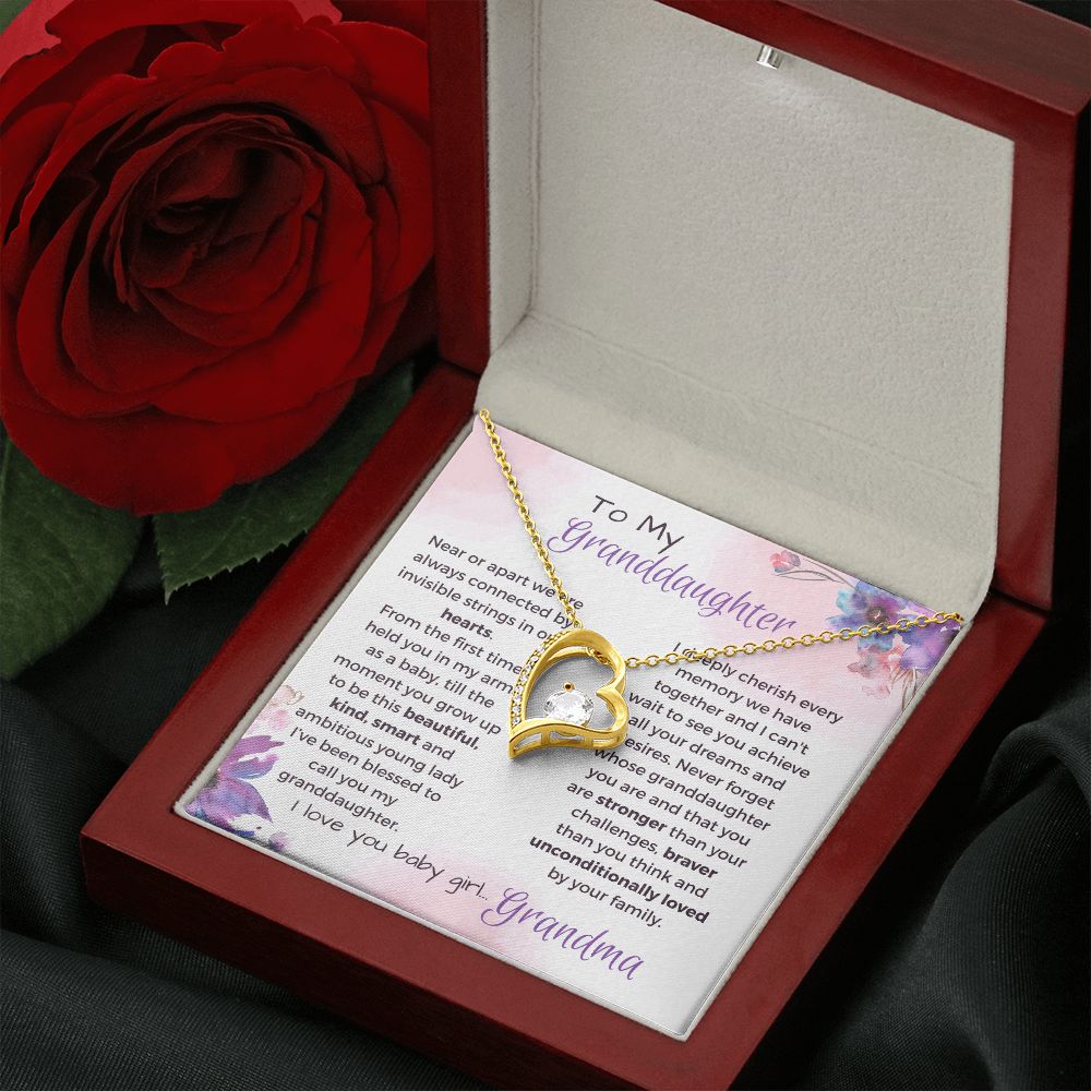 To My Granddaughter Necklace from Grandma or Grandpa, Jewellery Gift f -  Sayings into Things