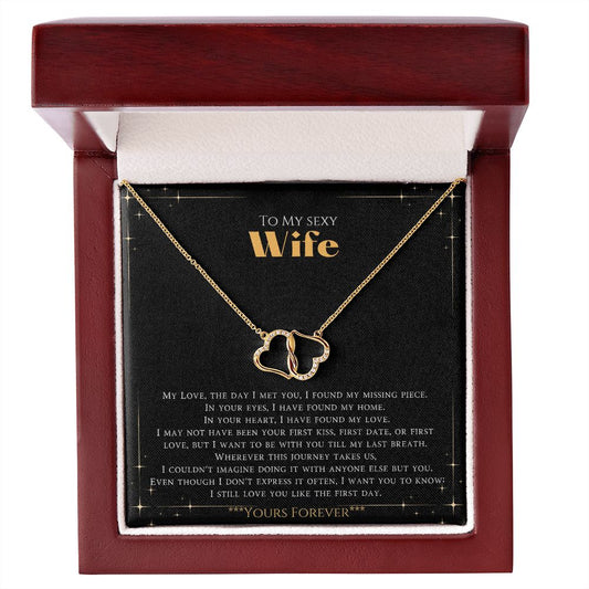 Black Wife elegant soulmate5.8 Everlasting Love Gold Necklace for Wife Gift for Wife Birthday Gift from Husband Jewelry